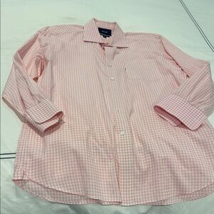 Faconnable Men's Pink Gingham Casual Shirt